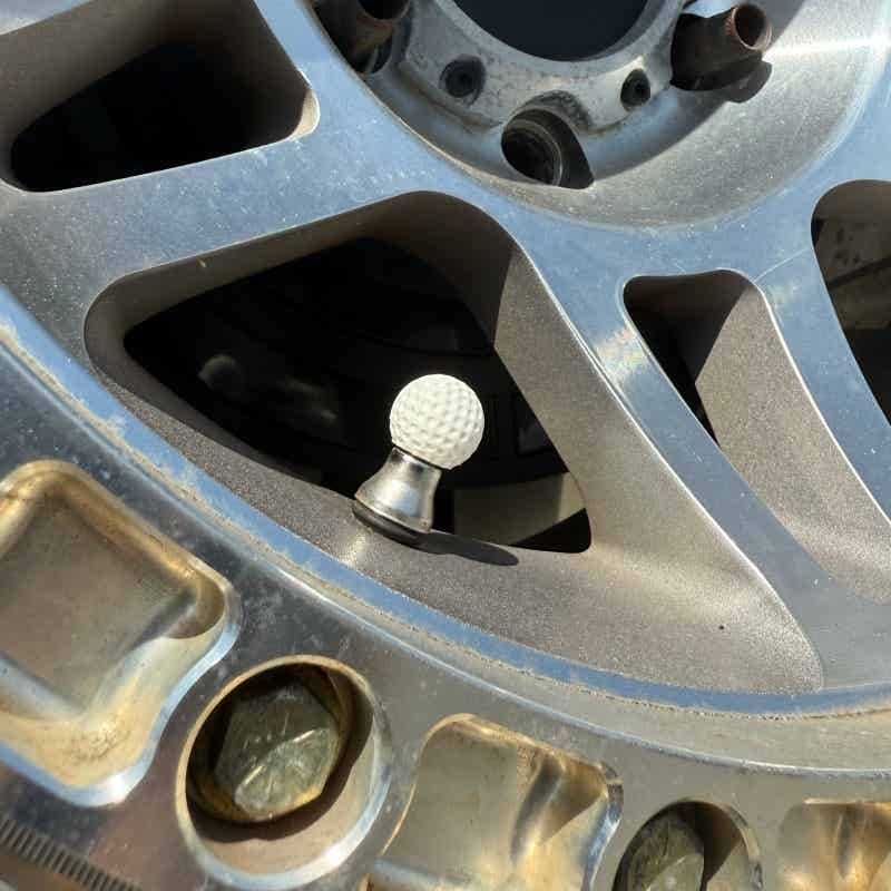Golf Ball Style Tire Valve Ste - Motorcycle Valve Cover review and price