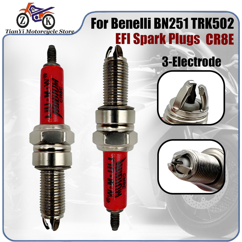 1PCS CR8E 3-Electrode EFI Moto - Motorcycle Spark Plug review and price